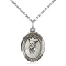 Sterling Silver St. Philip Neri Medium Patron Saint Medal Necklace 18 Inch Chain Bliss