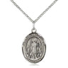 Sterling Silver St. Juliana Patron Saint Medal Necklace 3/4 inch pendant on 18 inch chain by Bliss