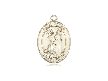 14kt solid gold St. Rocco patron saint medal pendant 3/4 inch by Bliss Manufacturing