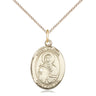 Gold Filled St. Marina patron saint medal necklace 3/4 x 1/2 inch with 18 inch chain by Bliss Manufacturing