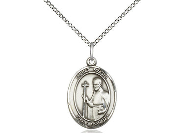 Sterling Silver St. Regis Medal Necklace 3/4 x 1/2 with 18 inch chain by Bliss USA