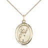 14kt Gold Filled St. Aidan of Lindisfarne Patron Saint Medal Necklace with 18 inch Chain by Bliss