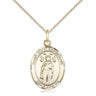 14kt Gold Filled St. Ivo Pendant Necklace 3/4 inch Medium 18 inch Chain Handcrafted USA Bliss
