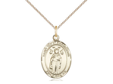 14kt Gold Filled St. Ivo Pendant Necklace 3/4 inch Medium 18 inch Chain Handcrafted USA Bliss