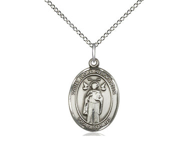 Sterling Silver St. Ivo Patron Saint Medal Necklace 3/4 x 1/2 inch with 18 inch chain by Bliss
