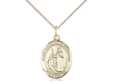 14kt Gold Filled St. Raymond of Penafort Catholic Patron Saint Medal Necklace 3/4 x 1/2 inches 18 inch chain by Bliss