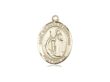 14kt Solid Gold St. Raymond of Penafort Catholic Patron Saint Medal Pendant 3/4 x 1/2 inches by Bliss