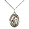 Sterling Silver St. Raymond of Penafort Patron Saint Medal Necklace 3/4 x 1/2 inch with 18 inch Chain by Bliss