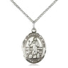 Sterling Silver St. Bernadine of Siena Medal Necklace 3/4 x 1/2 inch 18 Inch Chain Handcrafted USA by Bliss
