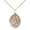 14kt Gold Filled Our Lady of Assumption Catholic medal necklace 3/4 x 1/2 inch with 18 inch chain by Bliss