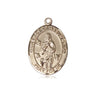 14kt Solid Gold Our Lady of Assumption Medal Pendant 3/4 x 1/2 inch Handcrafted by Bliss Manufacturing