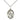 Sterling Silver Blessed Emilee Doultremont Medal Necklace 3/4 inch by 1/2 inch with 18 inch chain handcrafted by Bliss Manufacturing
