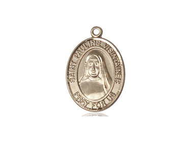 14kt Solid Gold St. Pauline Visintainer Medium Patron Saint Medal Pendant by Bliss Manufacturing