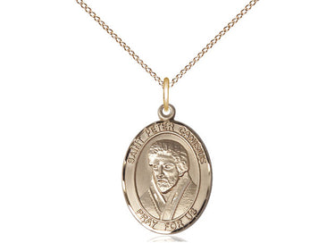14kt Gold Filled St. Peter Canisius patron saint medal necklace 3/4 inch on 18 inch chain by Bliss