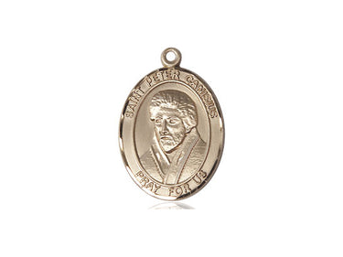 14kt Solid Gold St. Peter Canisius Medal Pendant 3/4 inch by 1/2 inch USA Made by Bliss Manufacturing
