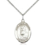 Sterling Silver St. Daniel Comboni Patron Saint Medal Necklace 3/4 x 1/2 inch pendant 18 inch chain Bliss
