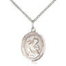 Sterling Silver Blessed Herman the Cripple patron saint medal necklace 3/4 x 1/2 inch with 18 inch chain by Bliss