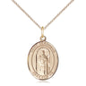 14kt Gold Filled St. Seraphina Catholic Patron Saint Medal Necklace 3/4 x 1/2 inches 18 inch chain by Bliss