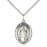 Sterling Silver St. Seraphina Patron Saint Medal Necklace 3/4 x 1/2 inch with 18 inch Chain by Bliss