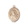 14kt Solid Gold Medium St. Alphonsa Medal Pendant 3/4 x 1/2 Inch by Bliss Manufacturing