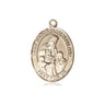 14kt solid gold St. Margaret of Scotland patron saint medal pendant by Bliss Manufacturing