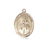14kt Solid Gold St. Jeanne Jugan Medal Pendant 3/4 x 1/2 inch Handcrafted by Bliss Manufacturing
