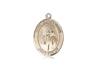 14kt Solid Gold St. Jeanne Jugan Medal Pendant 3/4 x 1/2 inch Handcrafted by Bliss Manufacturing