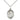 Sterling silver Blessed Jeanne Jugan patron saint medal necklace with 3/4 inch pendant on 18 inch chain by Bliss Manufacturing
