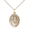 14kt Gold Filled St. Peter Patron Saint Medal Necklace 3/4 x 1/2 inch with 18 inch chain by Bliss