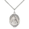 Sterling silver St. Lydia Purpuraria patron saint medal necklace with 18 inch chain by Bliss Manufacturing