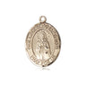 14kt Solid Gold Our Lady of Rosa Mystica Medal Pendant 3/4x1/2 inch handcrafted by Bliss USA