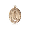 14kt solid gold Our Lady of Kibeho medal pendant 3/4 inch by 1/2 inch handcrafted by Bliss Manufacturing USA