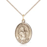 14kt Gold Filled St. Dismas Good Thief Catholic patron saint medal necklace 3/4 inch pendant 18 inch chain by Bliss