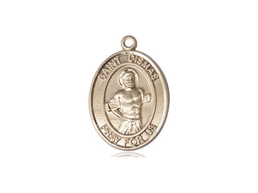 14kt Solid Gold St. Dismas Good Thief Patron Saint Medal Pendant 3/4 x 1/2 inch by Bliss