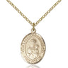 14kt gold filled Our Lady of Czestochowa Black Madonna medal necklace 3/4 inch with 18 inch chain by Bliss
