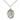 Sterling Silver St. Lucy Patron Saint Medal Necklace 3/4 x 1/2 inch on 18 inch curb chain by Bliss