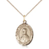 14kt gold filled St. Andre Bessette patron saint medal necklace, 3/4 x 1/2 inch, 18 inch chain, Bliss USA