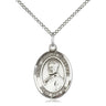 Sterling silver St. Andre Bessette medal necklace 3/4 x 1/2 inches with 18 inch chain by Bliss Manufacturing
