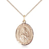 14kt gold filled St. Fidelis patron saint medal necklace with 18 inch chain, 3/4 x 1/2 inch, handcrafted by Bliss USA