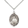 Sterling Silver St. Maria Bertilla Boscardin patron saint medal necklace 3/4 inch pendant 18 inch chain Bliss