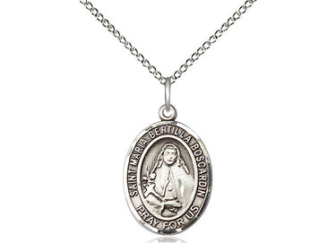 Sterling Silver St. Maria Bertilla Boscardin patron saint medal necklace 3/4 inch pendant 18 inch chain Bliss