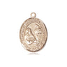 14kt Solid Gold St. Mary Magdalene of Canossa Patron Saint Medal Pendant 3/4 x 1/2 inch by Bliss