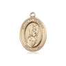 14kt solid gold Guardian Angel of the World medal pendant 3/4 x 1/2 inch handcrafted by Bliss