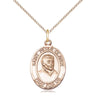 14kt Gold Filled St. Peter Claver Patron Saint Medal Necklace 3/4 x 1/2 inch with 18 inch chain by Bliss