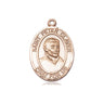 14kt Solid Gold St. Peter Claver Patron Saint Medal Pendant 3/4 x 1/2 inch handcrafted by Bliss Manufacturing USA