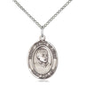 Sterling Silver St. Peter Claver Medium Patron Saint Medal Necklace with 18 Inch Chain by Bliss