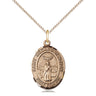 14kt gold filled St. Medard of Noyon patron saint medal necklace with 18 inch chain by Bliss Manufacturing