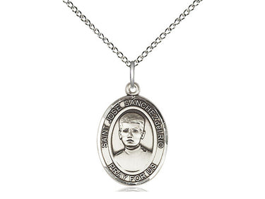 Sterling Silver Blessed Jose Sanchez del Rio Patron Saint Medal Necklace 3/4 inch with 18 inch Chain by Bliss Manufacturing