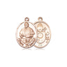 14kt Solid Gold Pope Francis Oval Medal 3/4 inch by 1/2 inch handcrafted by Bliss