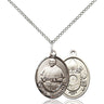 Sterling Silver Pope Francis Oval Medal Necklace 3/4 x 1/2 with 18 inch Chain by Bliss Manufacturing